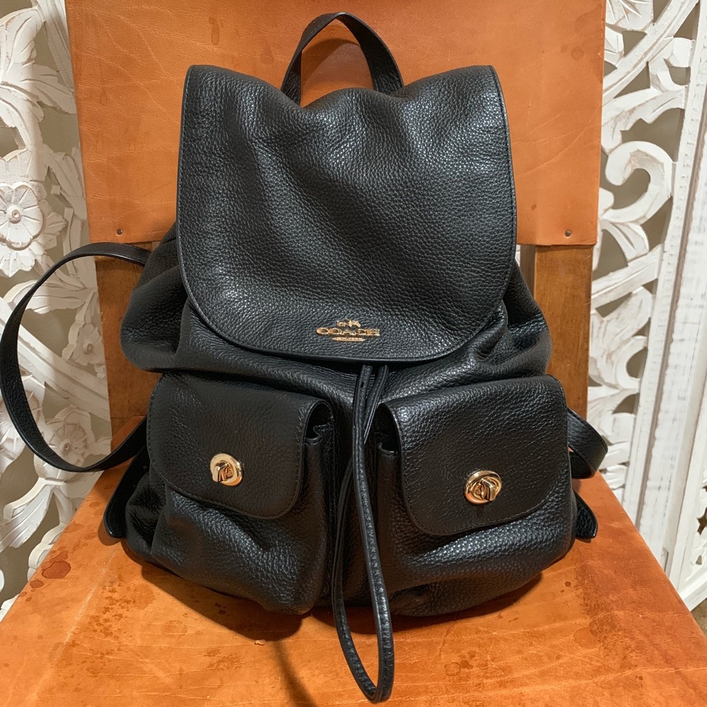 Coach Leather Backpack
